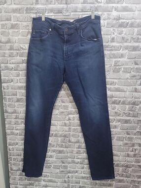 Ag Adriano Goldschmied The Graduate Deep Blue Tailored Leg Jeans Mens 34×32